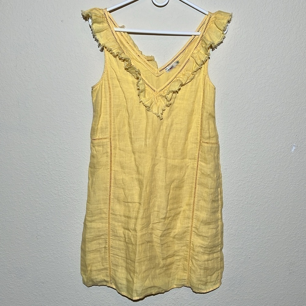 Faherty Ellis Linen Dress Ruffle - Picture 4 of 8